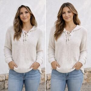 Cream Heavyweight Hooded Pullover Cotton Sweater Size L | Primark Cares